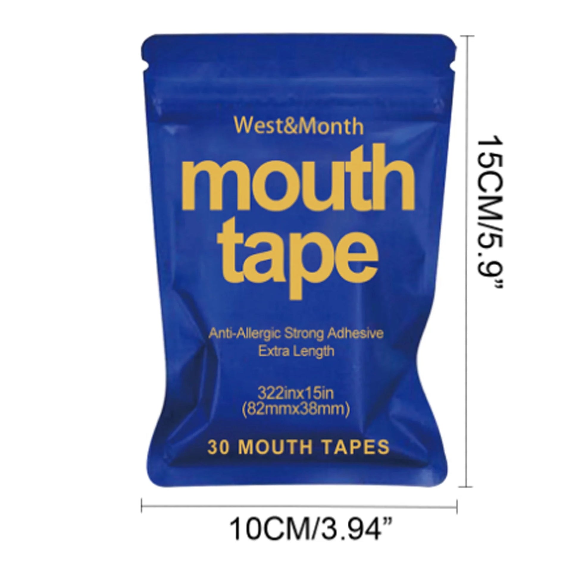 30 Pcs Mouth Tape for Sleeping, Hypoallergenic Gentle Adhesive Snoring Tape, Mouth Breathing Tape